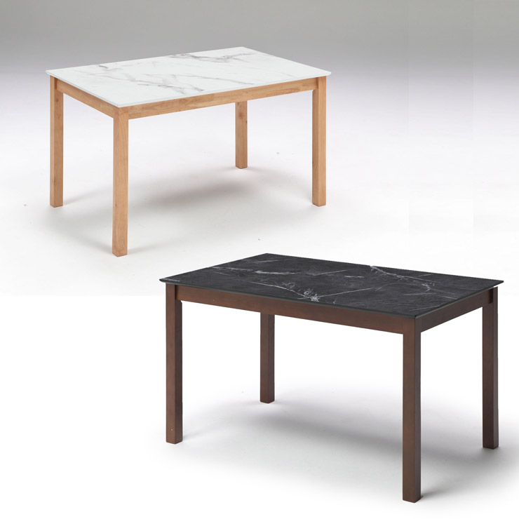★11%OFF★ ダイニングテーブル テーブル ダイニング おしゃれ 幅120cm ストーン柄 高級 大理石調 大理石柄 無垢 無垢材 120テーブル チック 輸入品 組立式