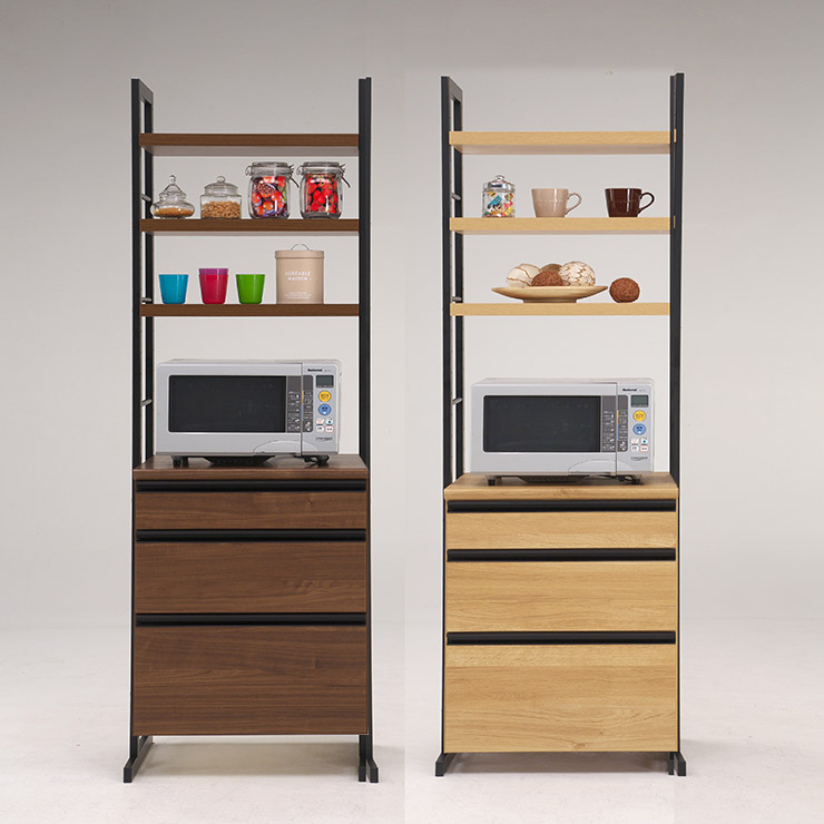 【楽天市場】★ P3倍 マラソン期間限定 ★ 食器棚 完成品 大川家具 キッチンボード カップボード キッチン収納 ダイニングボード ...