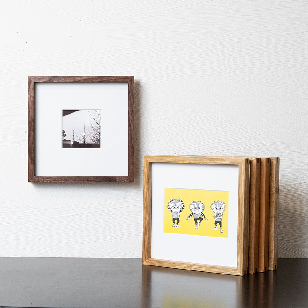 楽天市場】木製 フォトフレーム スクエア ましかく、L判の写真台紙を