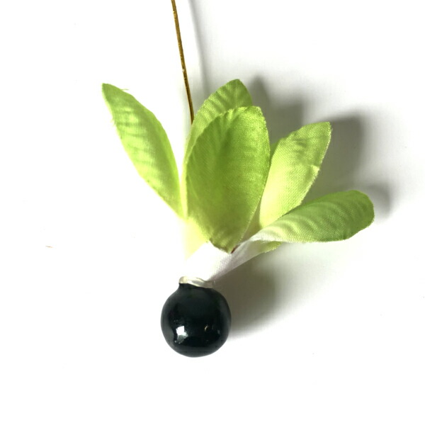 秀〆 正月飾り 材料 100個入り ピック 追羽根（緑） <br>パーツ 素材 ハンドメイド アレンジ 手作り しめ飾り しめ縄