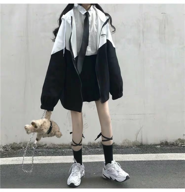 楽天市場 韓国系 ファッション レディース パーカー 長袖 フード付 ジャケット ゆったり コート ジャンパー Okeya楽天市場店