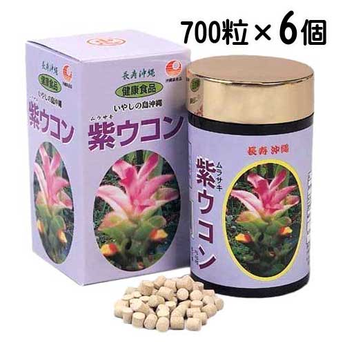 ウコン サプリ 沖縄 紫ウコン粒 700粒&times;6個セット 粒タイプ 錠剤 紫うこん ガジュツ ミネラル 健康サプリ 送料無料 比嘉製茶｜沖縄健康食品Webショップ 15,120円