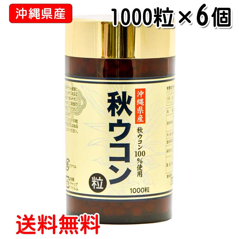 メイルオーダー 秋ウコン粒 1000粒入り×6個 沖縄県産秋ウコン 送料無料 沖縄ウコン販売 qdtek.vn