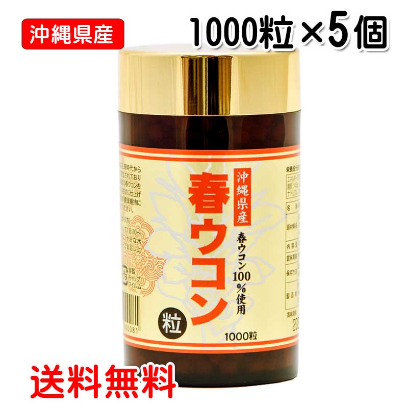 大注目】 沖縄県産 春ウコン粒 1000粒入り×5個 沖縄県産春ウコン100％ 送料無料 沖縄ウコン販売 qdtek.vn