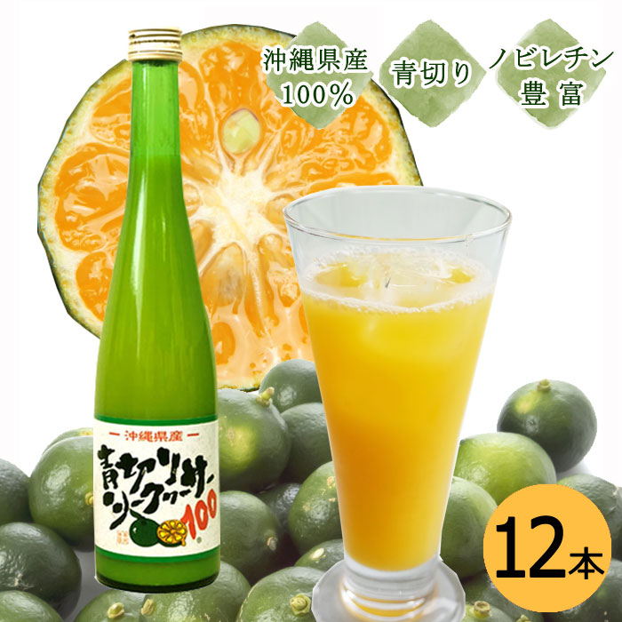 青切りシークワーサー500ml×12 沖縄県大宜味村産 シークヮーサー