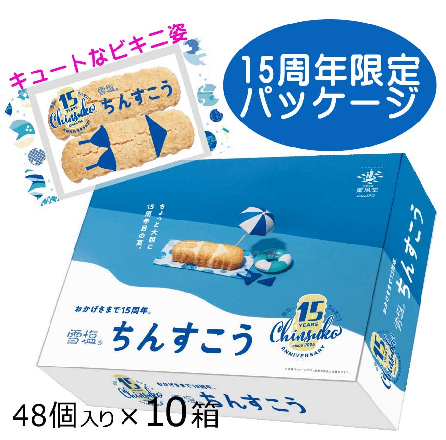 お求めやすく価格改定 48個 24袋 入り 10箱 和菓子 送料無料 沖縄健康食品webショップ15周年限定パッケージ 48個 24袋 入り 10箱 南風堂 雪塩ちんすこう大 雪塩ちんすこう大 ちんすこう