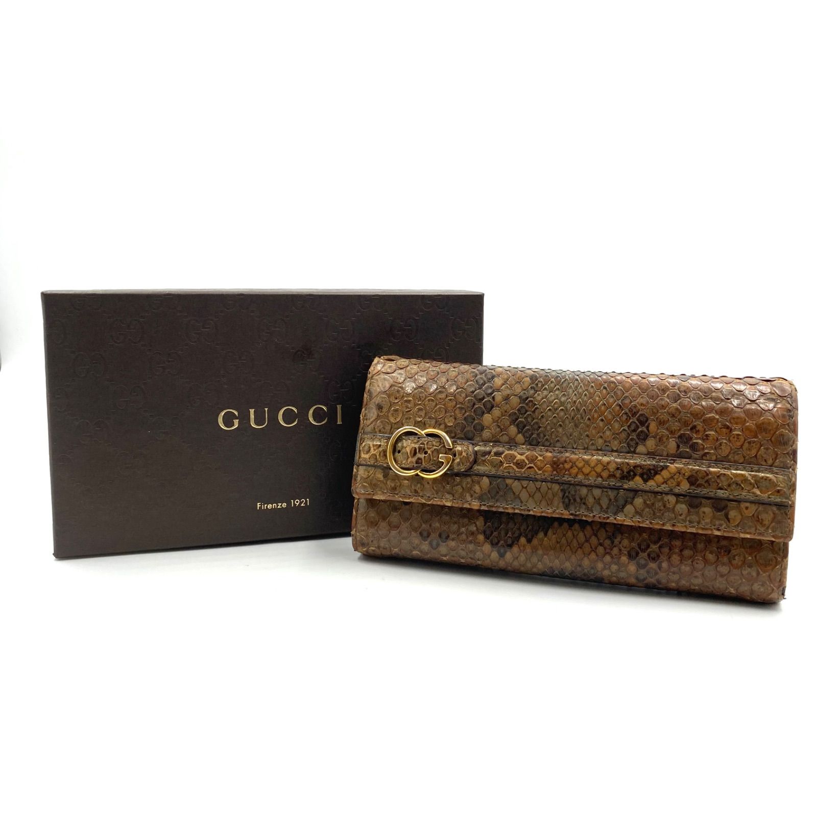 楽天市場】【中古】 GUCCI （グッチ） ｺﾝﾁﾈﾝﾀﾙ ｳｫﾚｯﾄ Python 財布 長