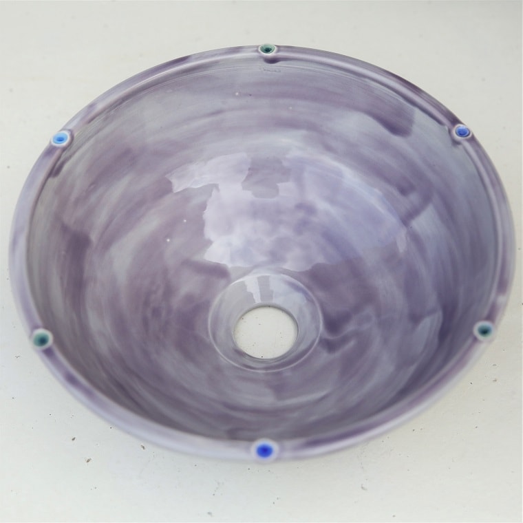 楽天市場 陶器と琉球ガラスの洗面ボウル おしゃれ やちむん No 23 洗面鉢 洗面ボール 洗面器 手洗い鉢 手洗いボール 手洗いボウル 送料無料 Datta やちむんとシーサーの工房