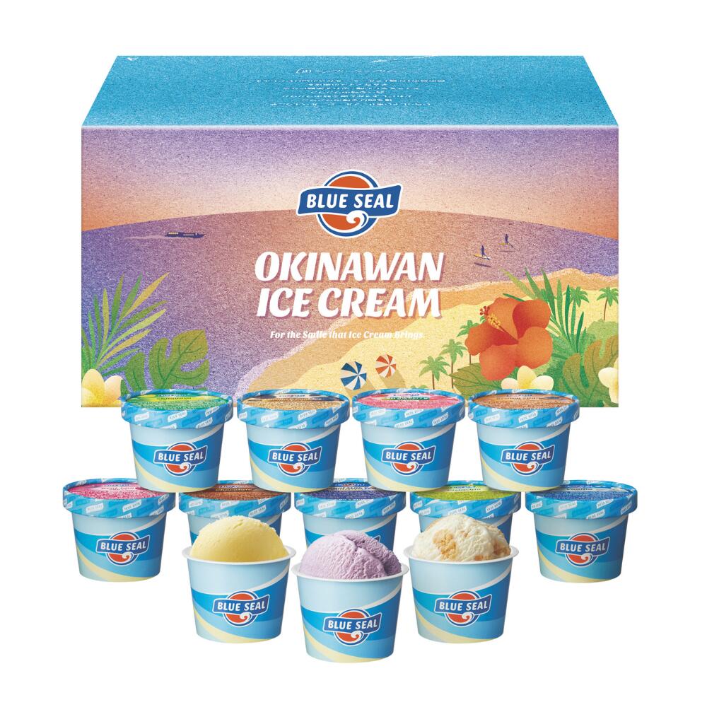 ブルーシールアイスクリームギフト　110ml　夏ギフト　冬ギフト　お中元　お歳暮　詰め合わせ　カップアイス　お誕生日　お取り寄せ　（送料無料）｜沖縄お土産・土産の通販 沖縄宝島