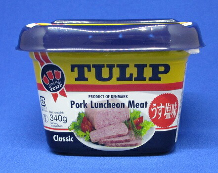 楽天市場】チューリップ ポークランチョンミート うす塩味 1810g（業務