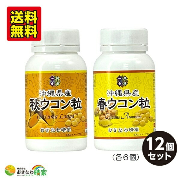 本物新品保証】 おきなわ晴家 沖縄県産 秋ウコン粒 春ウコン粒 100g×各6個 沖縄産 秋うっちん 春うっちん サプリメント 送料無料  fucoa.cl