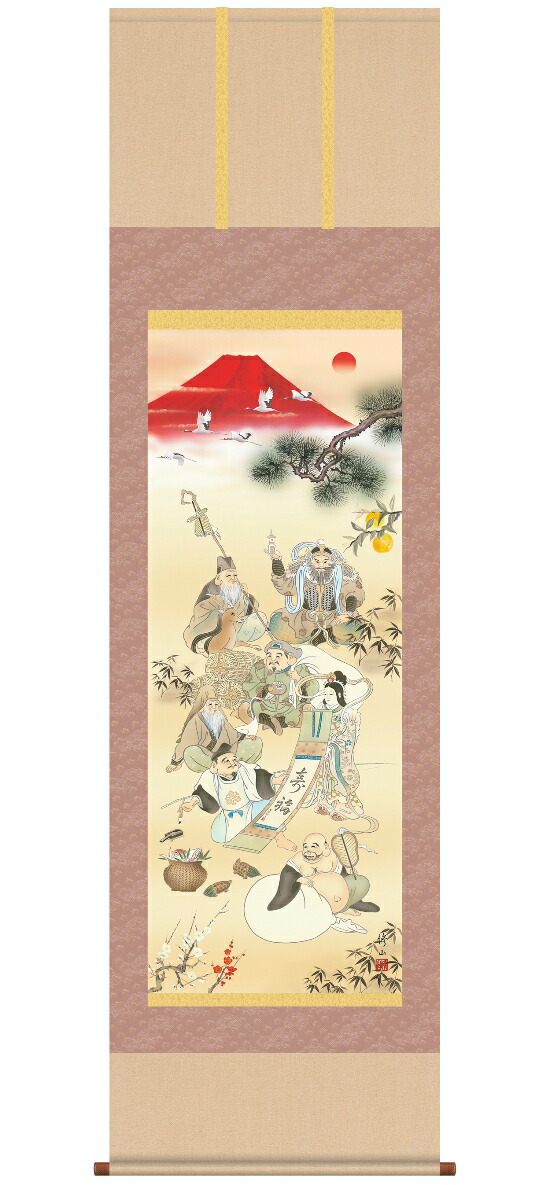 【お値下げ】掛軸 七福神 福田圭山作 お値下げ】掛軸 七福神 福田圭山作 - メルカリ