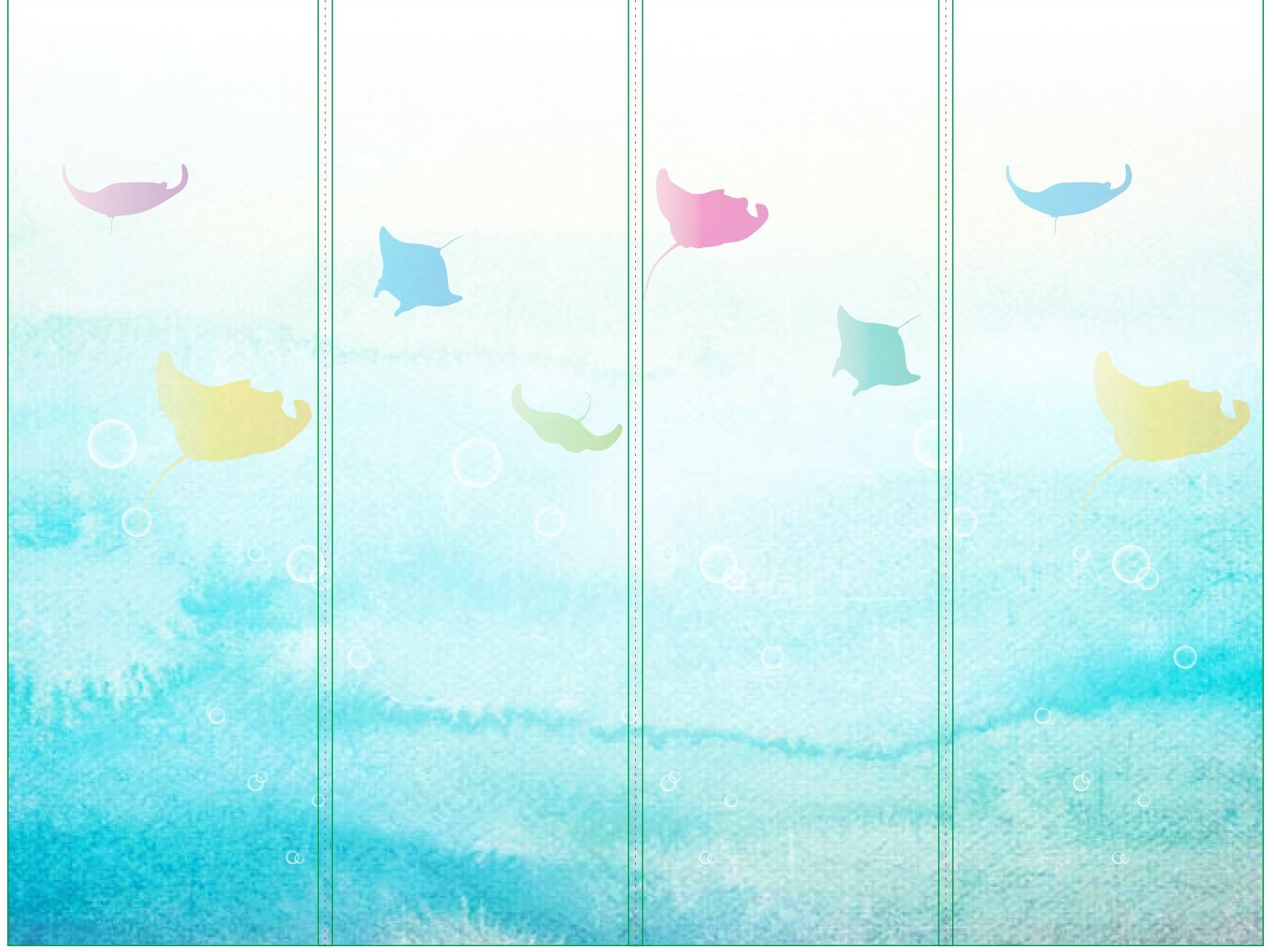 遊々マンタ 沖縄の海 4枚仕掛ける 今めかしいで愛くるしげ壁紙 1枚ずつでも聞き入れる! 【2万円以上で貨物輸送無料】