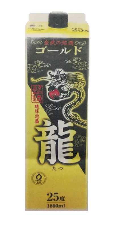 泡盛　 6本　金武龍ゴールド・龍30・龍25　せいふく　美しき古里淡麗・黒 泡盛25度【金武酒造 龍ゴールド 1800ml パック】: お酒