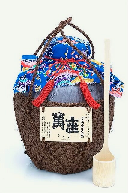 楽天市場】泡盛 萬座 40度 古酒 1升シュロ巻壺 1800ml【壺】【甕