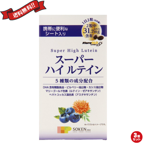 Dha ビルベリー サプリメント ビタミン サプリ 最大32 5倍 ルテイン ゼアキサンチン サプリ 3個セットダイエット 健康 スーパーハイルテイン 創健社 3個セット ダイエットラボ カシス ポイント6倍 最大300円クーポン配布中 送料無料 サプリメント 21 9g 365mg 60粒