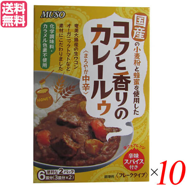 カレー レトルト カレールー ムソー コクと香りのカレールゥ･まろやか中辛 80g×2【10箱】 送料無料