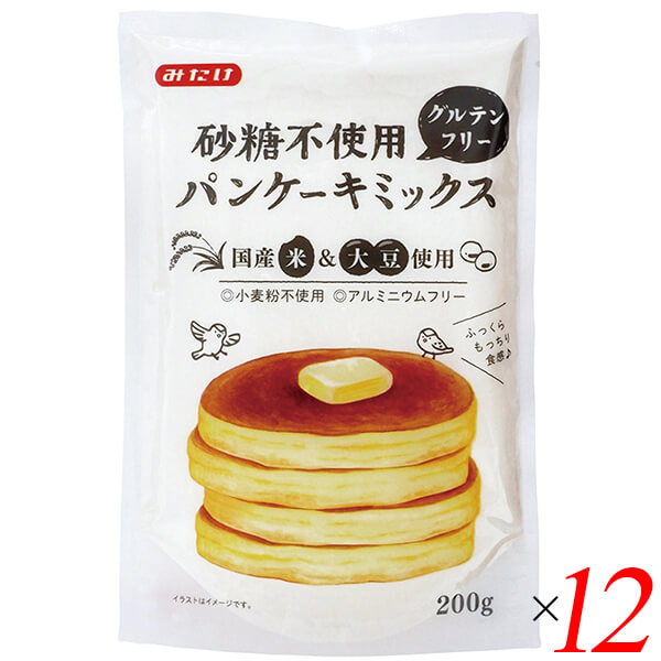最大31倍 砂糖不使用 グルテンフリーパンケーキミックス 12個セット 送料無料