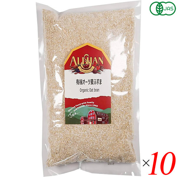 【4/20(月)限定！カードでポイント5倍！】有機オーツ麦ふすま 500g 10個セット アリサン オーガニック パン 襖粉