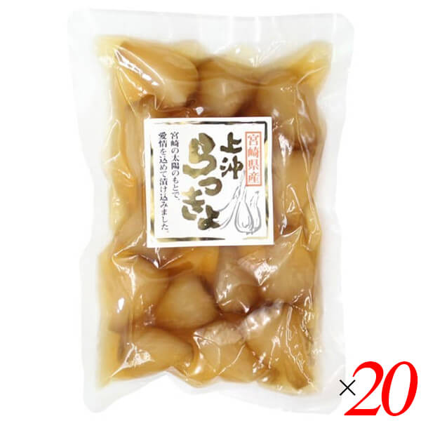 【4/15(水)限定！カードでポイント8倍！】らっきょう 漬物 らっきょう漬け 宮崎県産甘らっきょう 100g 20個セット 上沖産業
