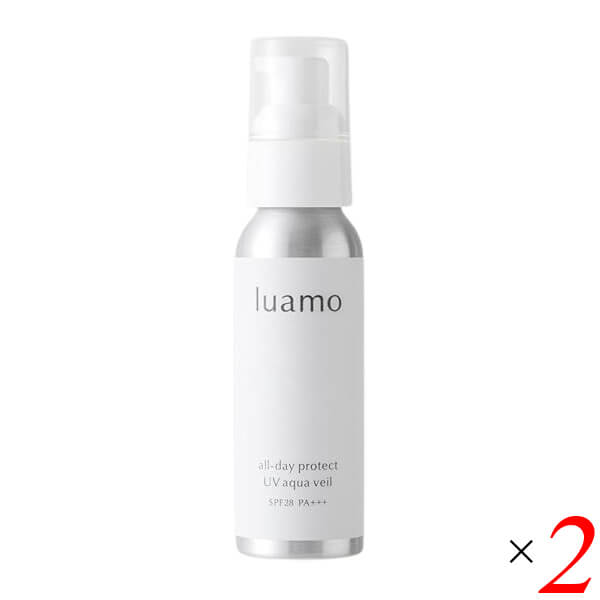 【尖んがり2倍！】6/13(土)押さえる！luamo ルアモ オールデイ 防護 UVアクアヴェール 50g 2個仕掛ける UV市乳 自然的 ブルーライトカット