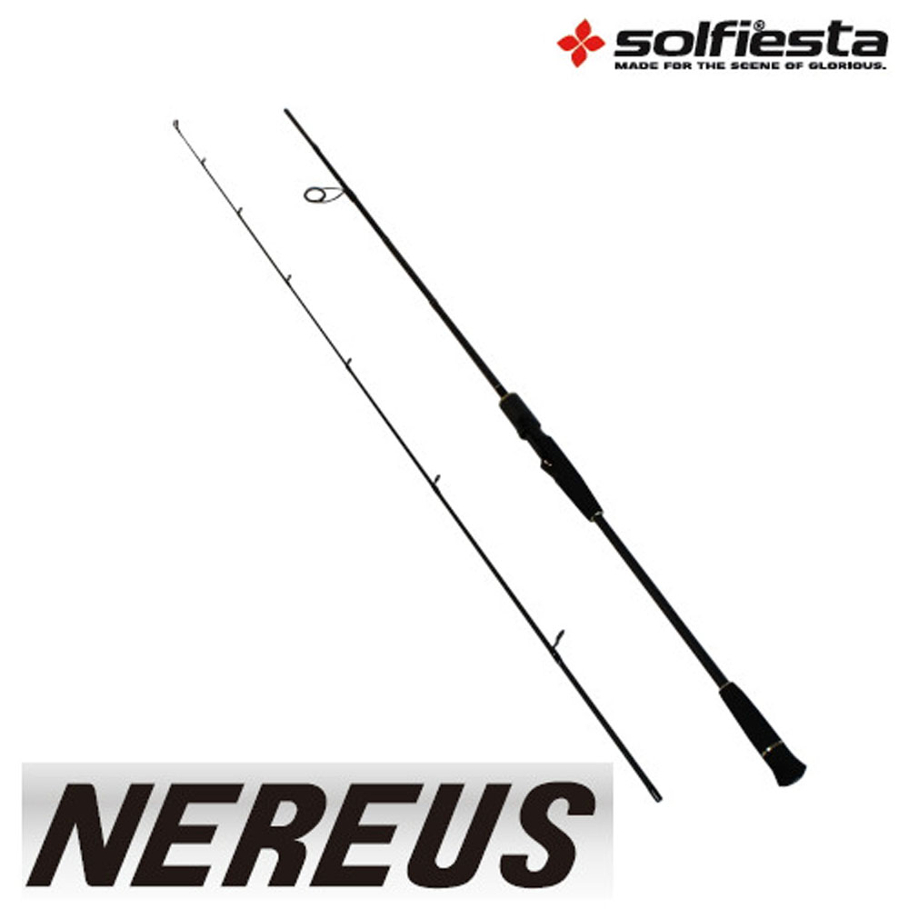 solfiesta スーパーライトジギングロッド NEREUS SLJS642L(solf-031517)｜竿 ロッド ライトジギング ジグ ルアー 青物 タチウオ シーバス サゴシ ヒラメ 根魚 釣り 釣具 つりぐ 道具 用品 魚 海 船 アジ サバ マダイ｜沖釣り本舗