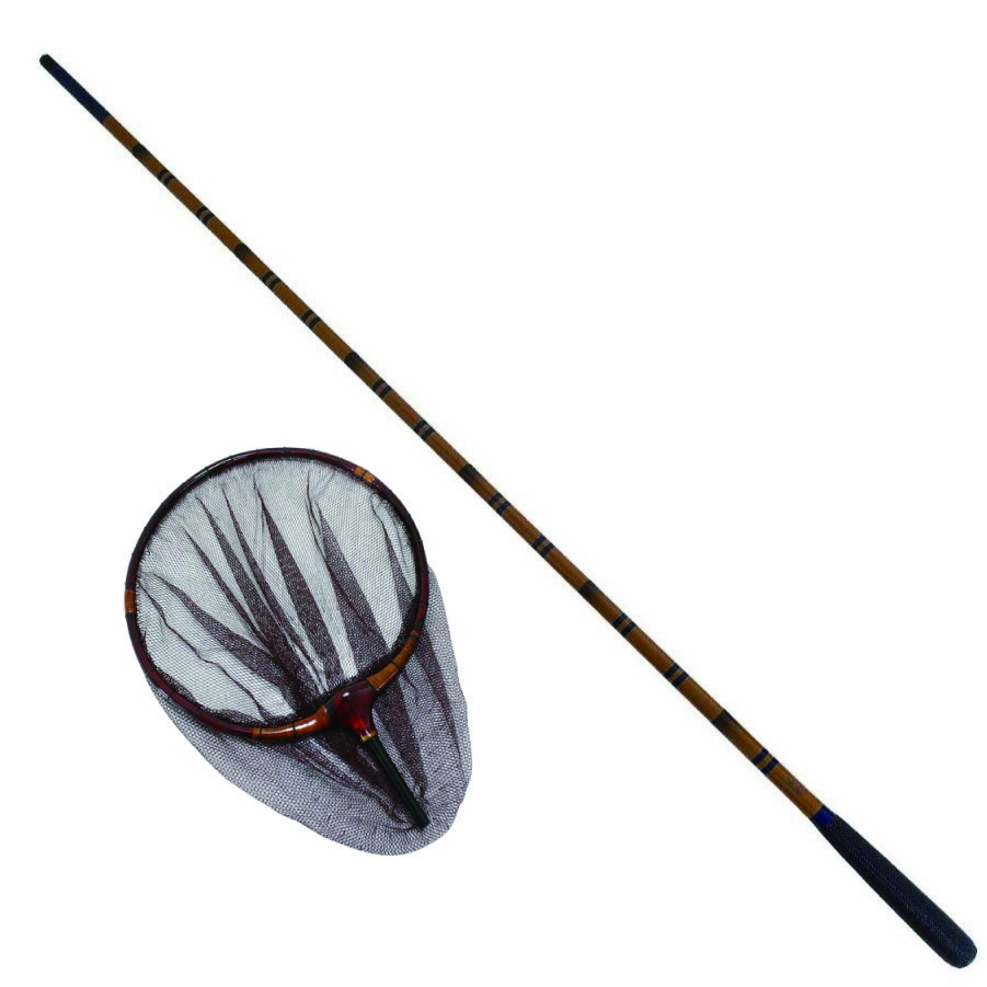 楽天市場】ヘラブナ玉網セット 芳技 玉ノ柄 1本物 + 朱塗 籐巻き加工