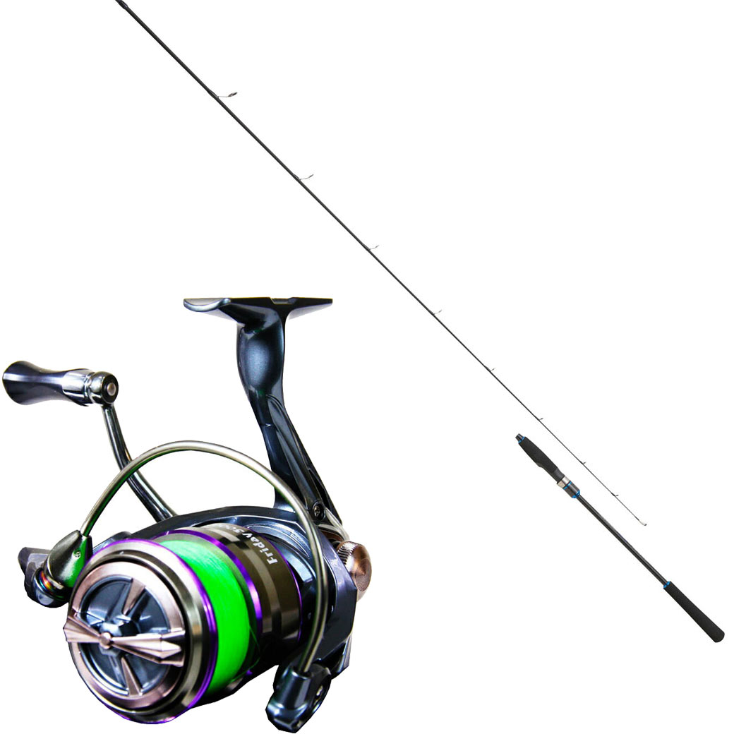 SLJ クランク仕掛ける オルターノ SLJ 63L ＆ フライデー3 XE3000 0.8号300m付 (ori-funeset706)｜船沖釣り ともし火手合わせ スーパーライトジギング SLJ 葉物 イナダ ワラサ ブリ メジロ ハマチ ジギング カヤックフィッシング イサキ グレ ロッド・竿-スポーツ・アウトドア