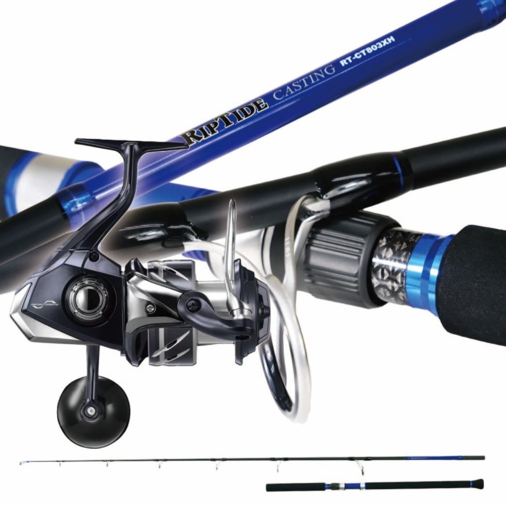 リップタイド オフショアキャスティングマグロセット リップタイド 鋳込み 鮪 CT803XH＆シマノ 24ストラディックSW 10000HG (riptideset-007)｜リップタイド オフショアキャスティング 鮪 黄肌 ヒラマサ ブリ 滓釣具 仕掛ける