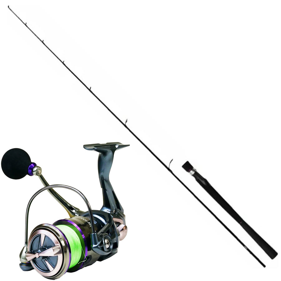 キャスティングタコに ロッド＆リール セット フライデー ソリッドハードカーボン 6ft ＆ フライデー3 XE4000 PE1.5号150ｍ付 (takoset-48)｜波止タコ 堤防タコ タコ釣りセット タコ竿 投げタコ釣り 丘タコ釣り スピニングリール タコ