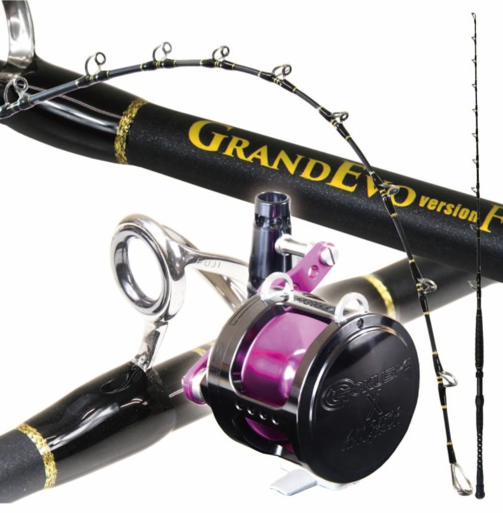 ゴクスペ限定カラー バトルセット ゴクスぺ GRANDEVO Version F 175-300＆アリゲーター&times;ゴクスペ 限定カラー バトル20GT 右ハンドル (purebattleset-006)｜おり釣具 船竿 船釣り 沖釣り スタンディング 大物釣り クエ マグロ カンパチ 総糸巻き竿｜沖釣り本舗