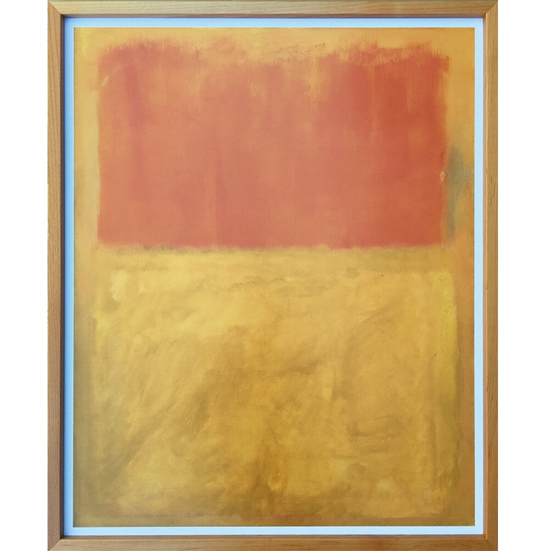 工芸ひな形 マーク・ロスコ Mark Rothko Orange and Tan, 1954 工芸貼り出し 普遍化画 室内装飾工芸 飾りつけ 部屋の入り口 見せびらかす リビング 雑貨 うつり変わり 北欧 676x828x30粍 今めかしい