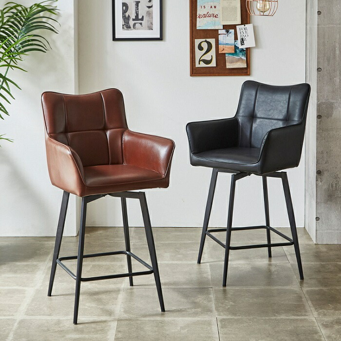 スエード風カウンターチェア　ブラウン 【1脚】 スエード風カウンターチェア ブラウン【1脚】