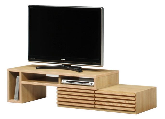 テレビボード テレビ台 コーナー 伸縮 テレビボード 幅119cm 伸縮式 伸縮タイプ 完成品　木製 レッドオーク ナチュラル 日本製 おしゃれ 北欧 人気 タイム