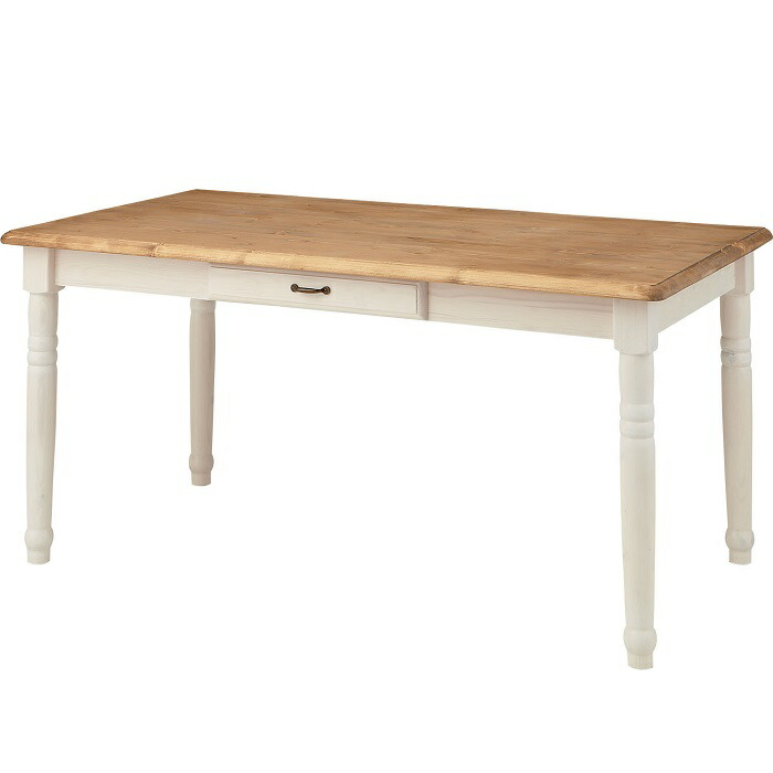 楽天市場】カントリー風 ダイニングテーブル 幅120cm 木製 引き出し