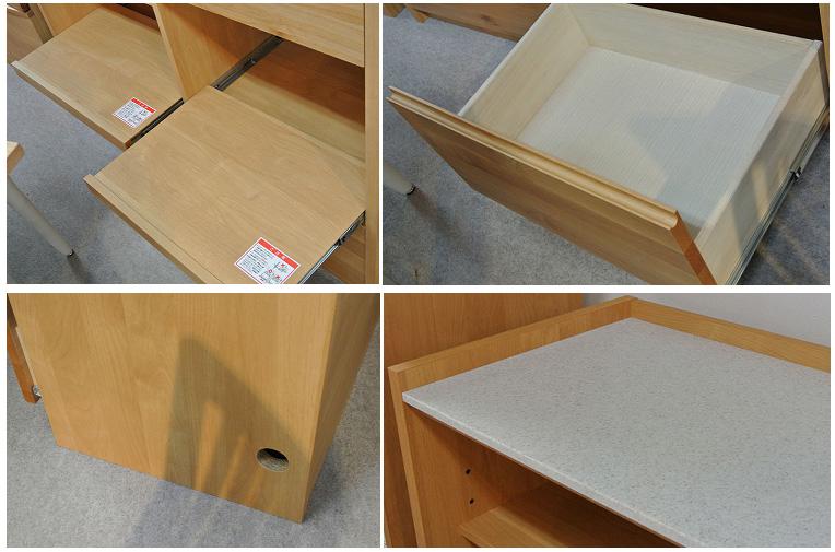 楽天市場 キッチンカウンター 幅1cm 間仕切り 木製 人工大理石 レンジ台 レンジ収納 キッチン収納 完成品 家電ラック ナチュラル おしゃれ 北欧 人気 ｏｋ家具牧場