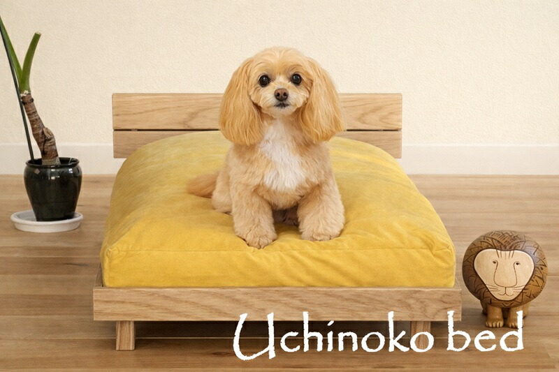 ペットベッド ドッグベッド ウチのこベッド 木製 犬 猫 日本製 無垢材 ホワイトオーク 小型犬 ベッド マットレス付き うちの子 洗えるマット 杉すのこ 天然木 シンプル