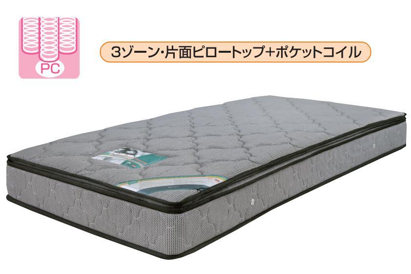 【smtb-kd】セミダブルマット セミダブルポケットコイルマットレス グランデ ピロートップ 寝具|OK家具牧場