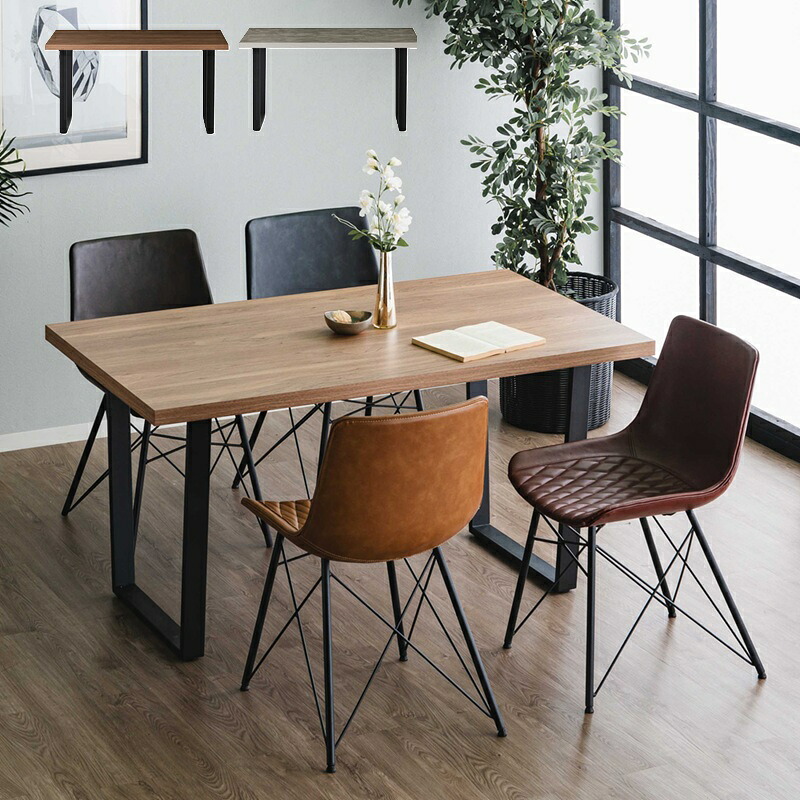 ダイニングテーブル 4人掛け 140cm ダイニング テーブル リビングメラミン 単品 長方形 食卓テーブル 140 幅140 4人 4人掛 4人用 木製 黒脚　単品 ナチュラル グレー 脚間が変わるコンパクト 北欧 おしゃれ｜ＯＫ家具牧場