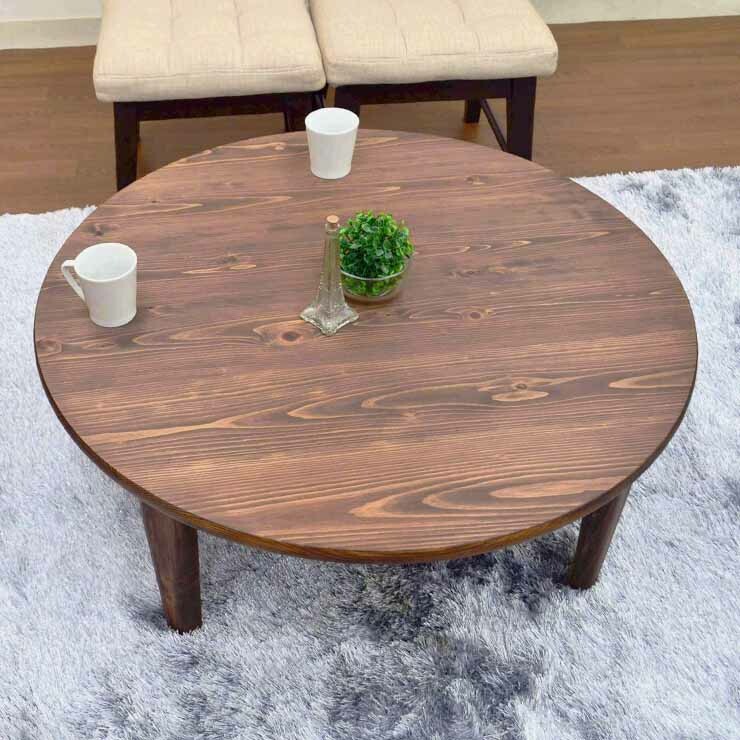 楽天市場】座敷机 リビングテーブル 座卓 円卓 幅90cm 105cm 120cm 欅
