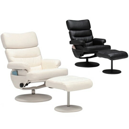 楽天市場 リクライニングチェア オットマン リクライニングチェア パーソナルチェア オットマン付き 1人掛け ソファ チェア 椅子 1pソファ 高級 リクライニング 回転 北欧 Pvc ホワイトブラック おしゃれ 人気 ｏｋ家具牧場