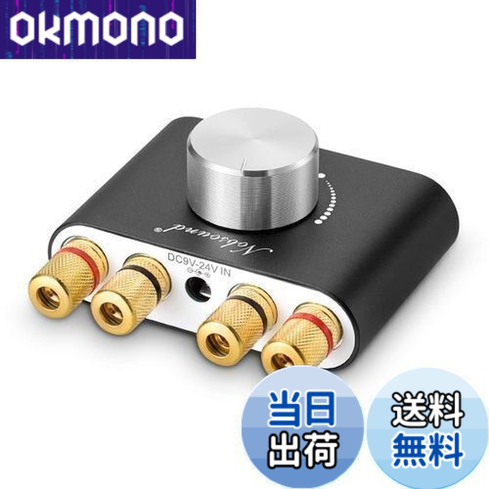 【送料無料】アップグレード版 Nobsound NS-01G Pro パワーアンプ bluetooth 5.0 100W アンプ スピーカー用 デジタルパワーアンプ HiFi オーディオ 電源付き (ブラック)