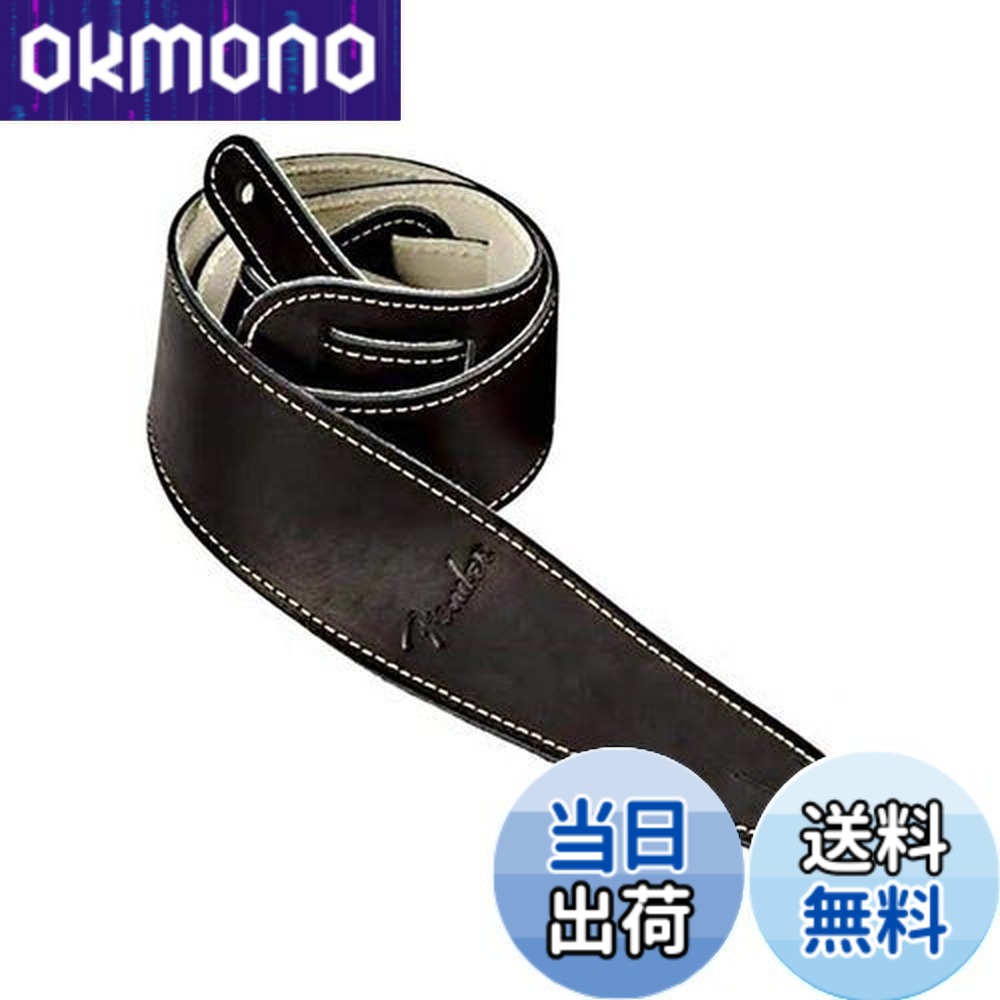【送料無料】Fender フェンダー ストラップ BALL GLOVE LEATHER STRAP, BLK|OKmono