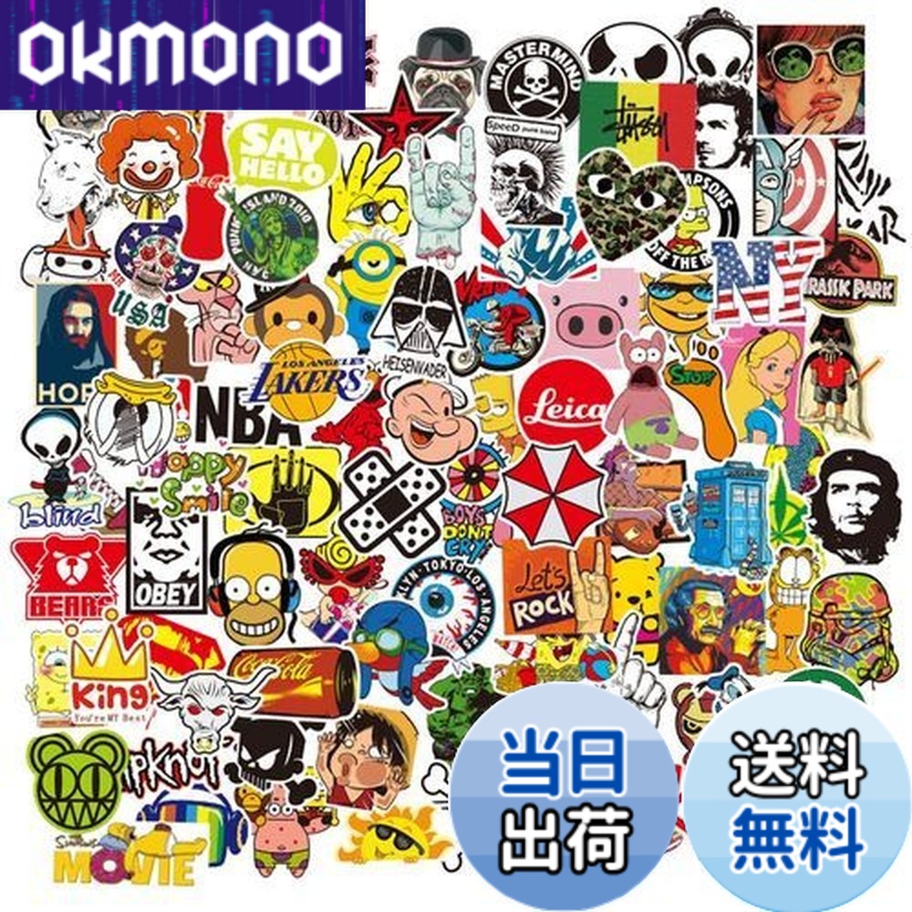 楽天市場】【送料無料】100枚ステッカーセット 防水シール スーツ