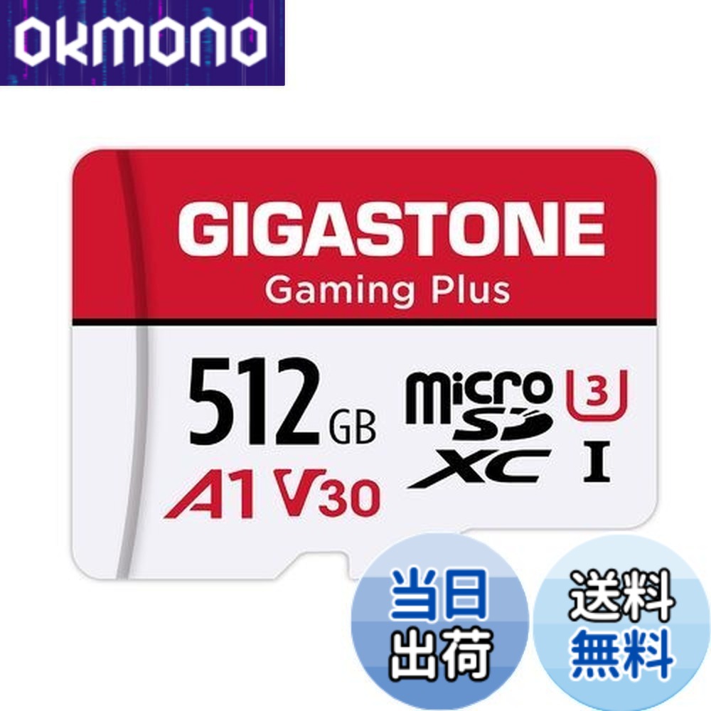 【貨物輸送無料】GIGASTONE マイクロsd歌留多 512GB Nintendo Switch動くこと突き止める済 100MB/S 弾丸道路, Full 固定ディスク \u0026 4K UHD画像, UHS-I A1 V30 U3 C10 国内置き目品