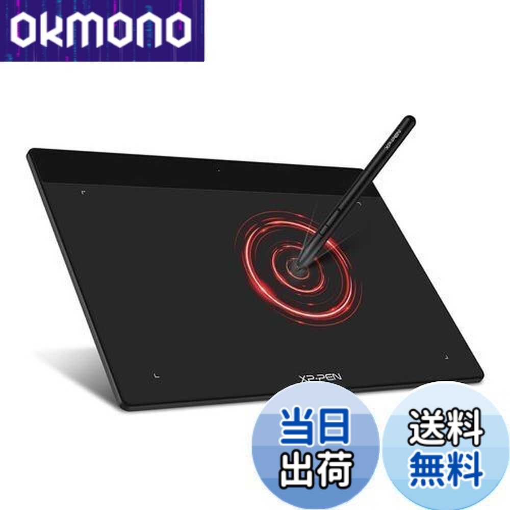 【送料無料】XPPen ペンタブ 4.8x3インチ 板タブ スマホ対応 充電不要ペン イラスト 入門用 OSU!ゲーム用 Windows Mac Chromebook Androidに対応 Deco Fun XS ブラック