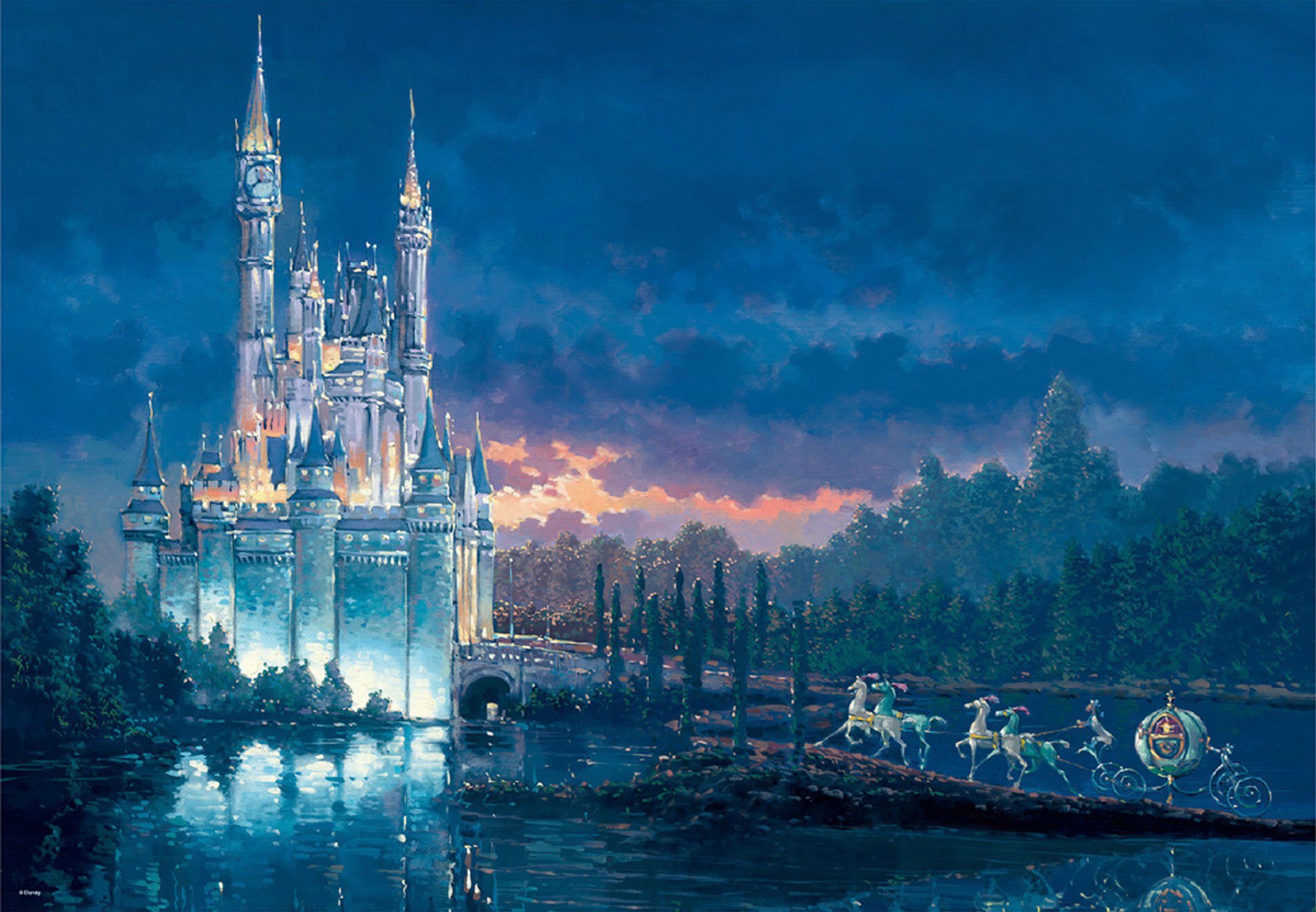ディズニー　シンデレラ城　ジグソーパズル　額付き Disney - ジグソーパズル シンデレラ城 1000ピース フレーム付き