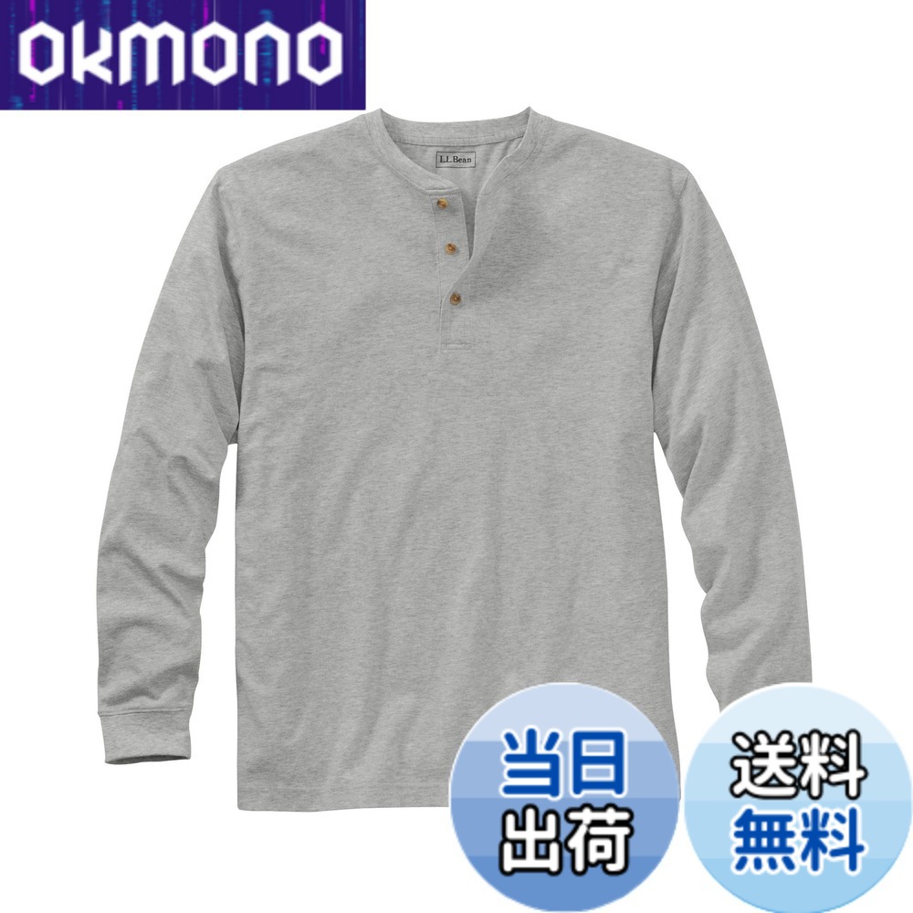 【貨物輸送無料】[エルエルビーン] ケアフリー・アンシュリンカブル・ティ、長袖 ヘンリー ジャパン・相応う 色：Gray Heather、大いさ：2XL