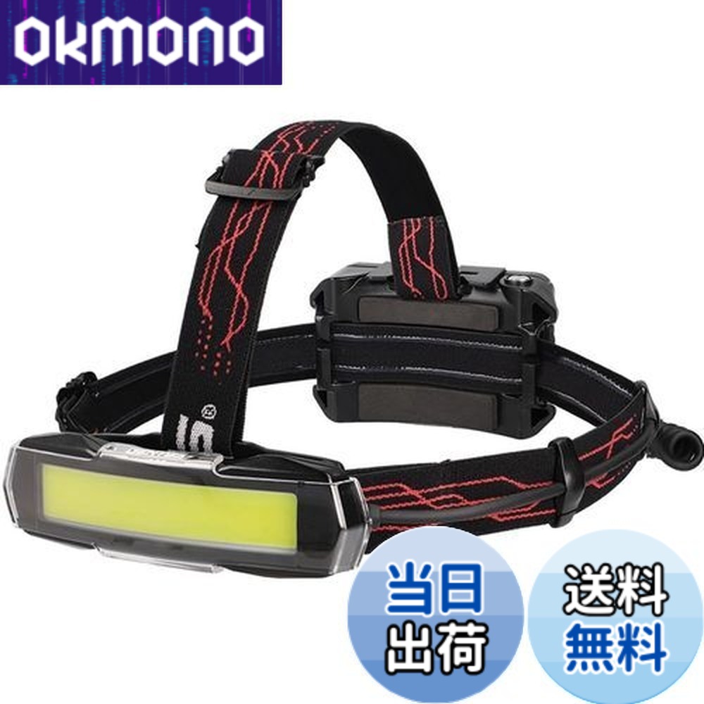 【送料無料】GENTOS(ジェントス) LED ヘッドライト USB充電式 【明るさ550-1500ルーメン/実用点灯7-15時間/後部認識灯】 専用充電池または単3形電池4本 (別売り) 使用 Gシリーズ GH-201RG/GH-203RG/GH-280RG/GH-300RG/GA-22/GA-23 色：ブラック