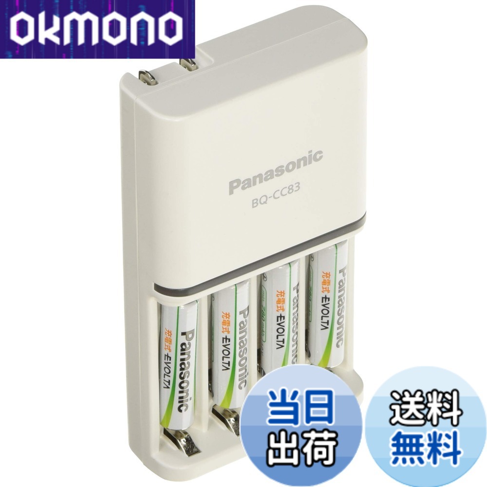 【貨物輸送無料】パナソニック 単4形 申し受ける式エボルタ 4本付申し受ける器仕掛ける K-KJ83MLE04